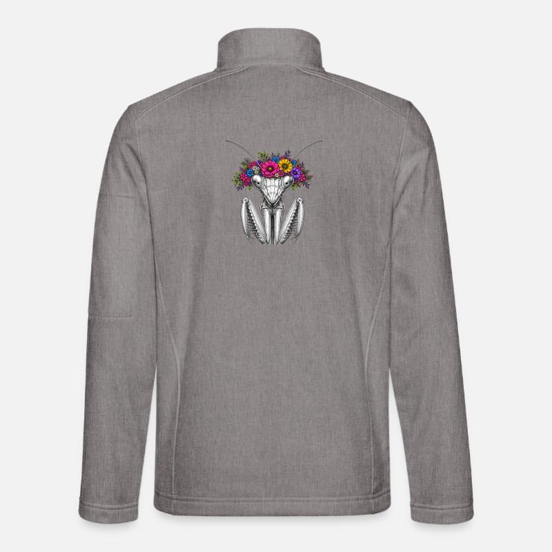 Blütenkranz Mantispin - Unisex Softshelljacke - Grau meliert