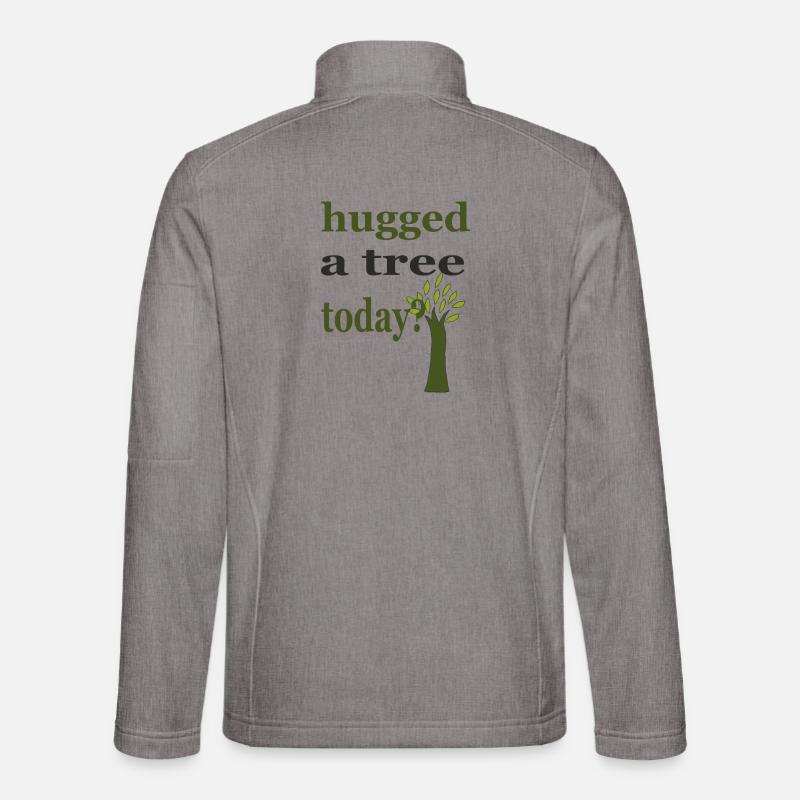 hugged a tree - Unisex Softshell Jacket - heather grey