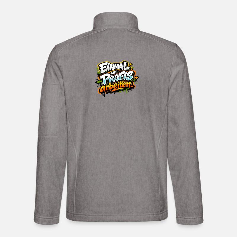 Einmal mit Profis arbeiten - Unisex Softshelljacke - Grau meliert