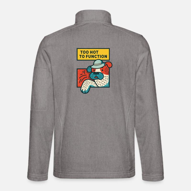 Too Hot to Function Bulldog - Unisex Softshelljacke - Grau meliert