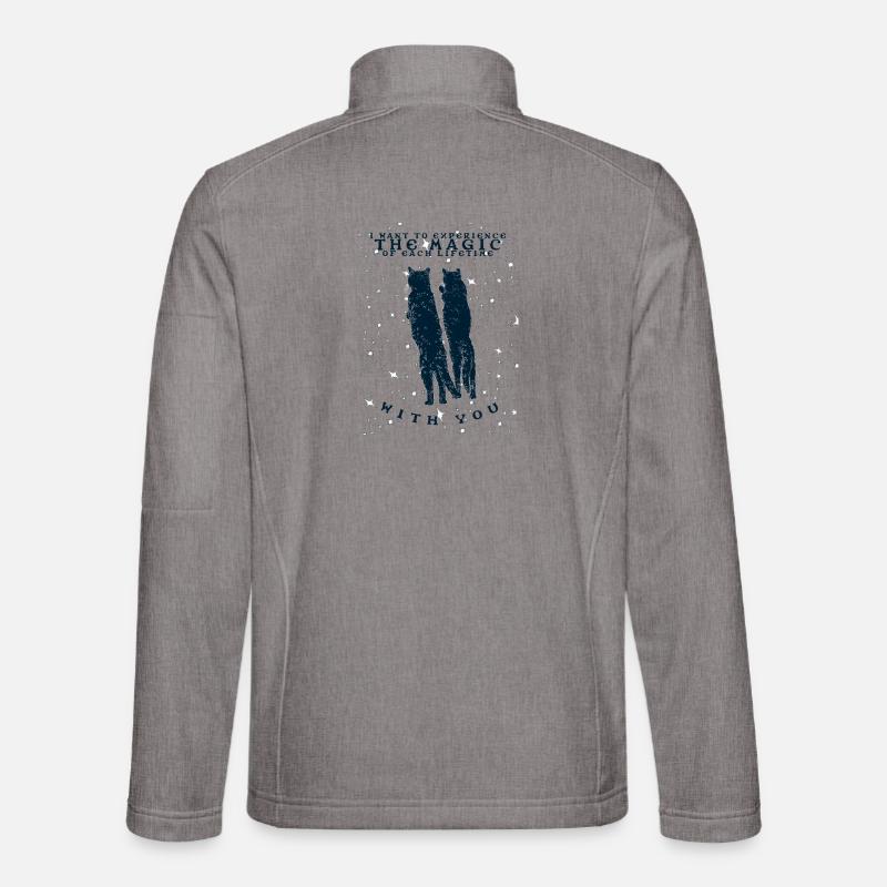 DIE MAGIE JEDES LEBENS - Unisex Softshelljacke - Grau meliert