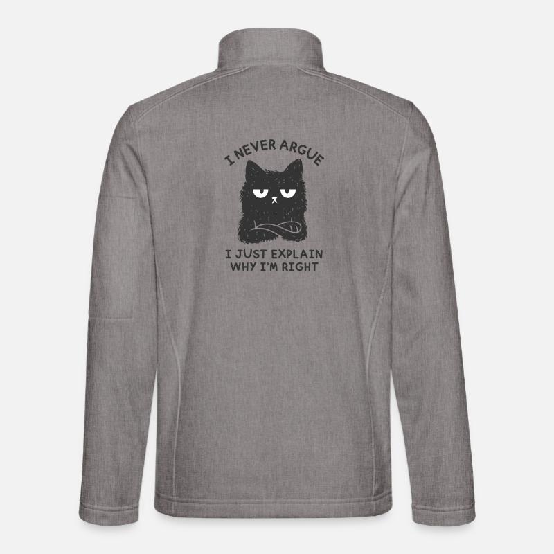 Ich streite nie - Unisex Softshelljacke - Grau meliert