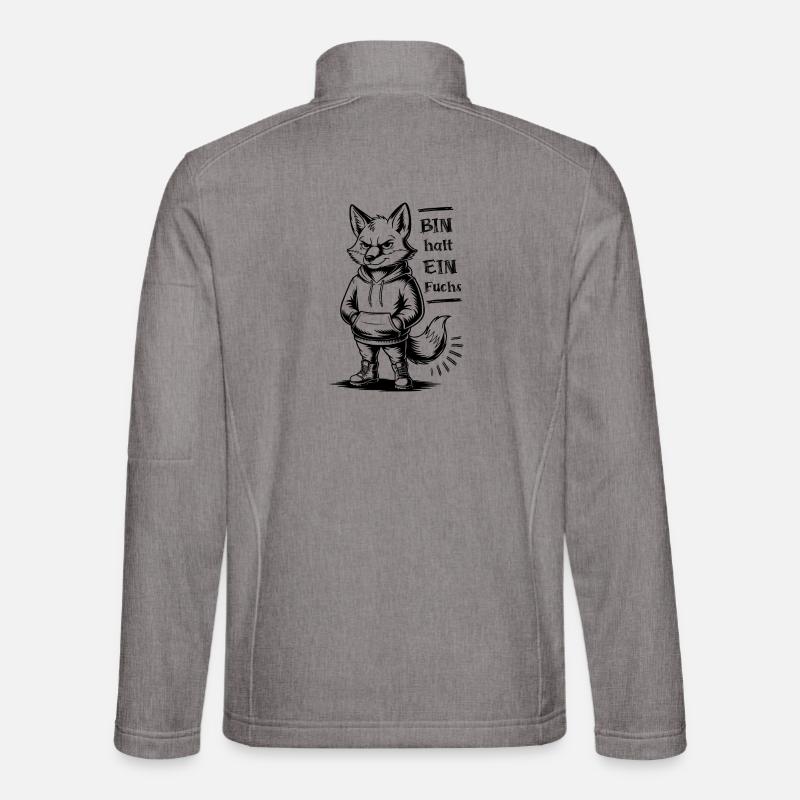 Bin halt ein Fuchs - Unisex Softshelljacke - Grau meliert
