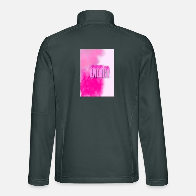 Protéger mon énergie - Motif de motivation rose néon Veste en tissu softshell Unisexe