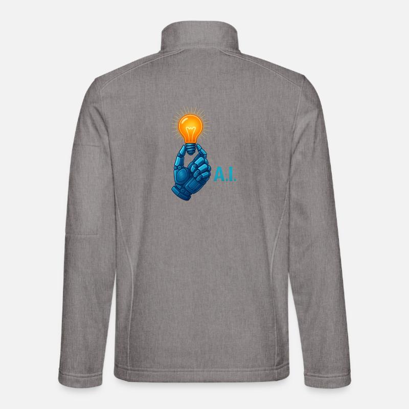 Déclaration technique IA avec une ambiance cool drôle Veste en tissu softshell Unisexe