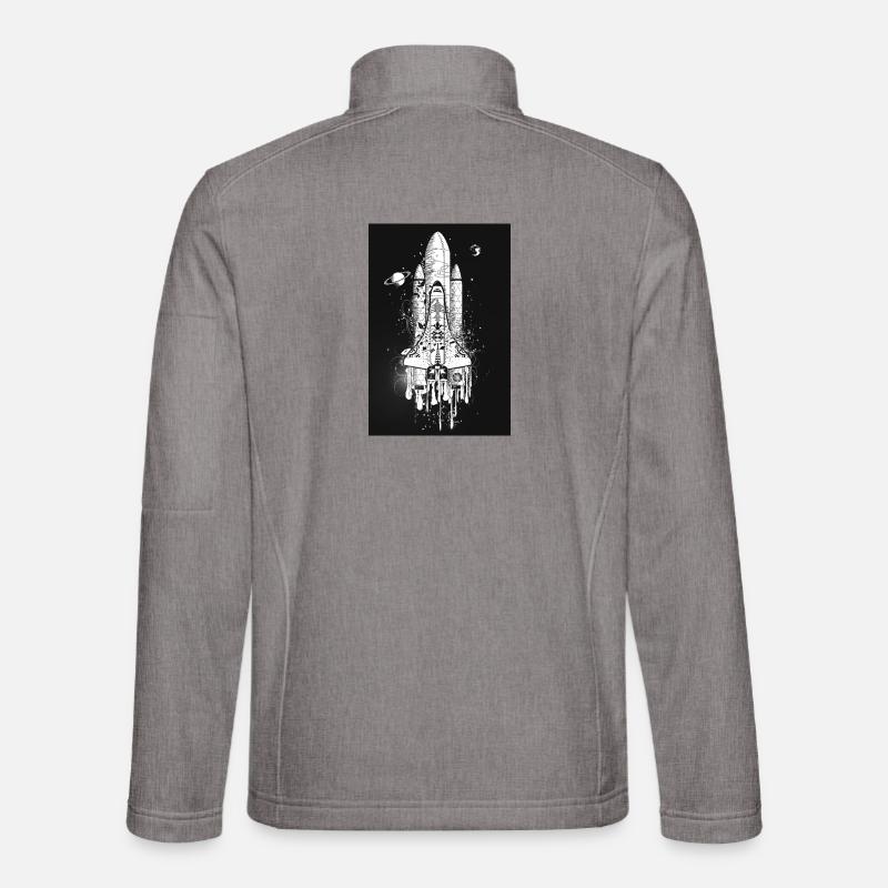 Fantasievolles Space Shuttle im Graffiti Stil Unisex Softshelljacke