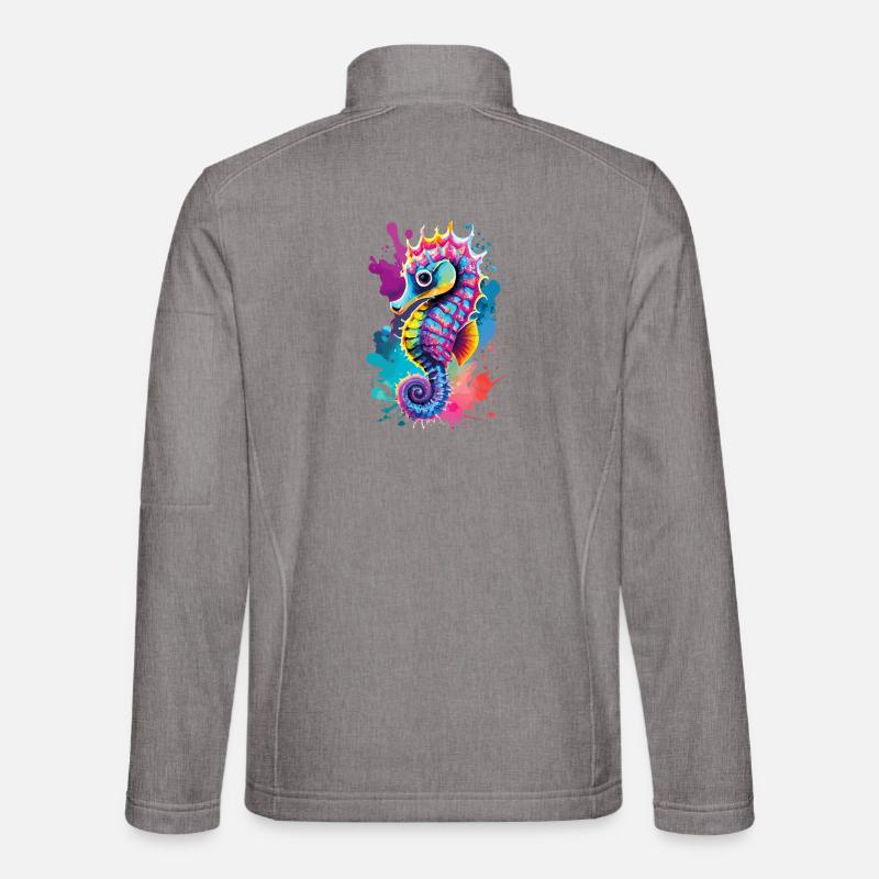 Seepferd Farbenfroh - Hippocampus Seepferdchen Unisex Softshelljacke