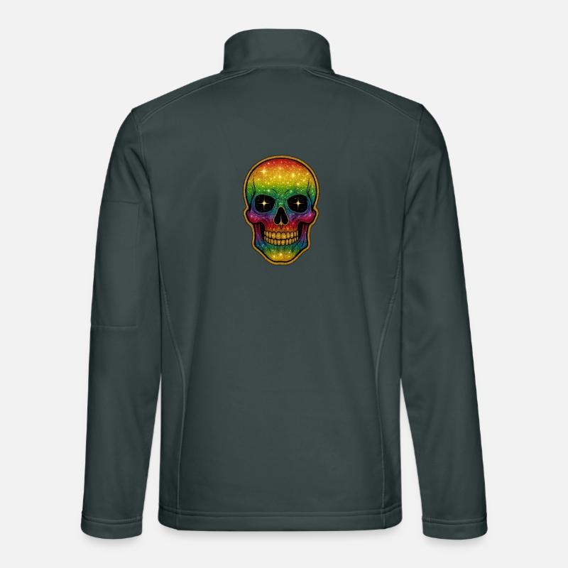Galactic Rainbow Skull Unisex Softshell Jacket