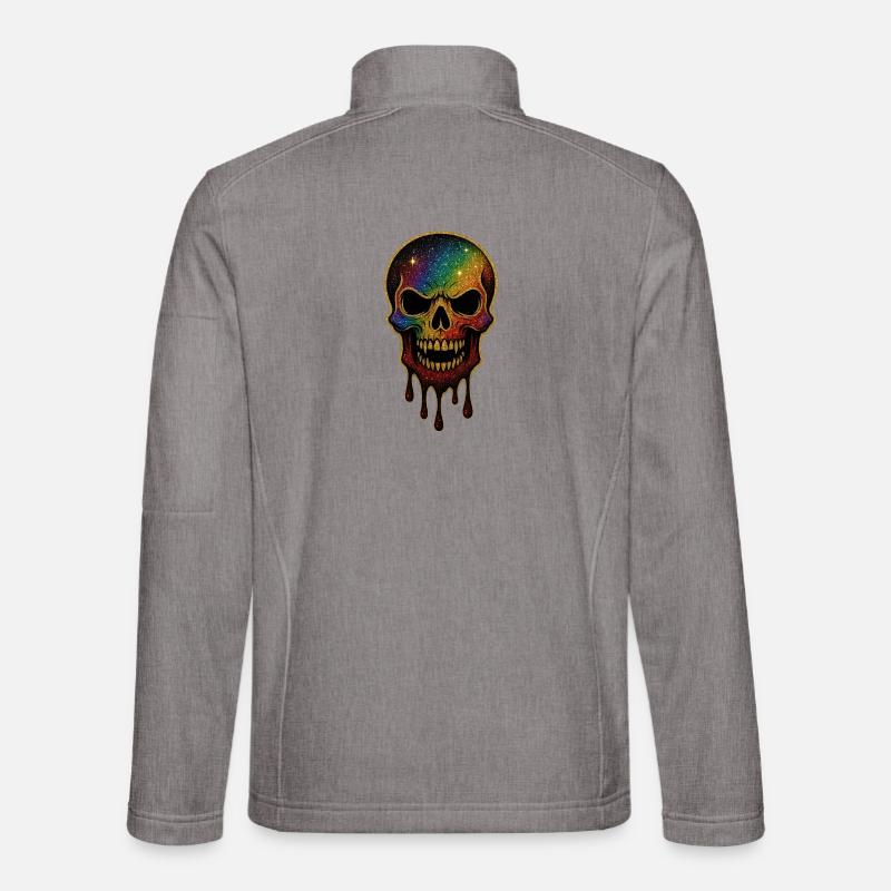Halloween Totenschädel Galaxy Skull - Unisex Softshelljacke - Grau meliert