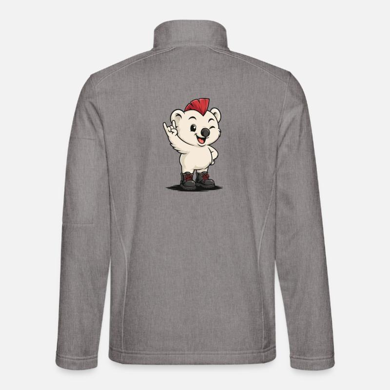 Punk Icebear - Unisex Softshell Jacket - heather grey