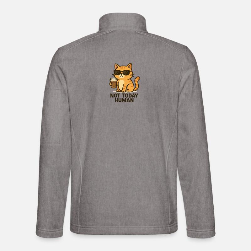 Not today, Human – Coffee Cat Design Unisex Softshell Jacket