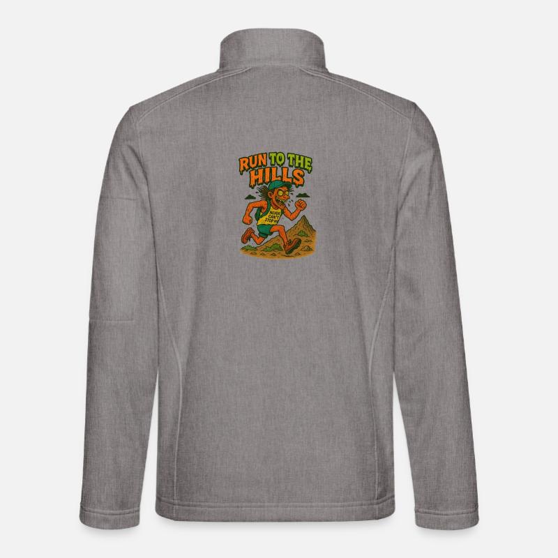 Adventurous run to the mountain top - Unisex Softshell Jacket - heather grey