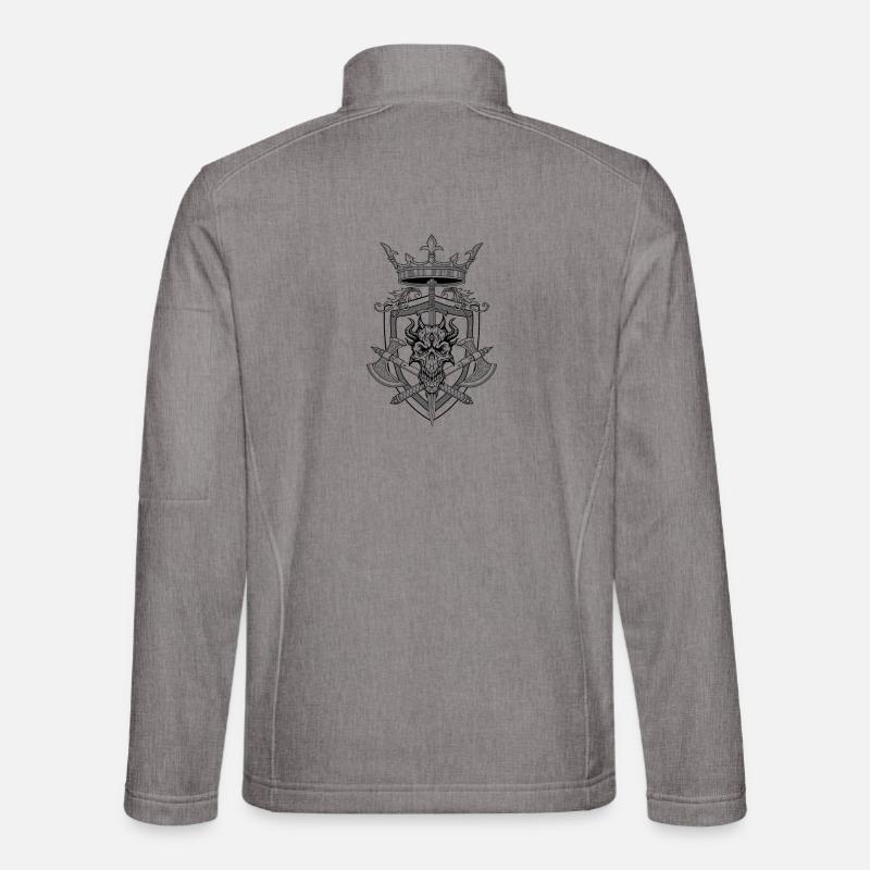 “Crowned Demon Warrior Crest” Unisex Softshell Jacket