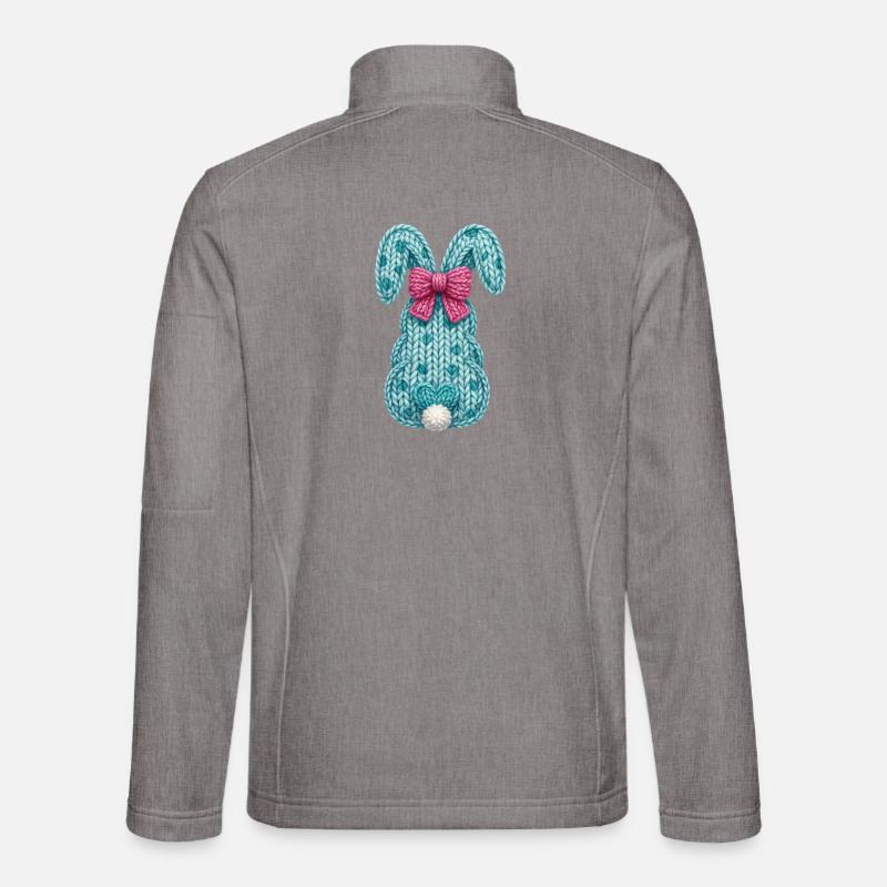 Coniglio di Pasqua da Back Fiocco Filato Pasqua - Giacca softshell unisex - grigio melange
