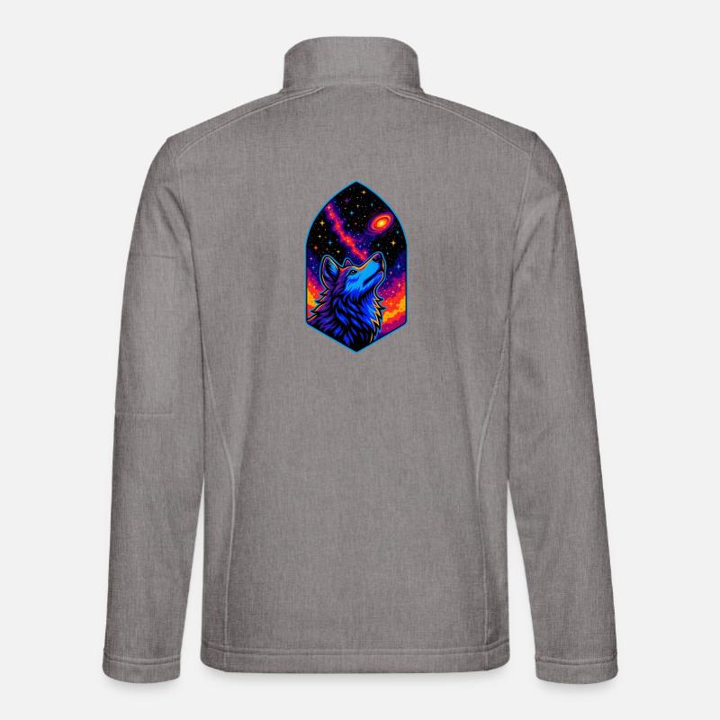 Cosmic Wolf Nebula Art, Love Wolves  Unisex Softshell Jacket