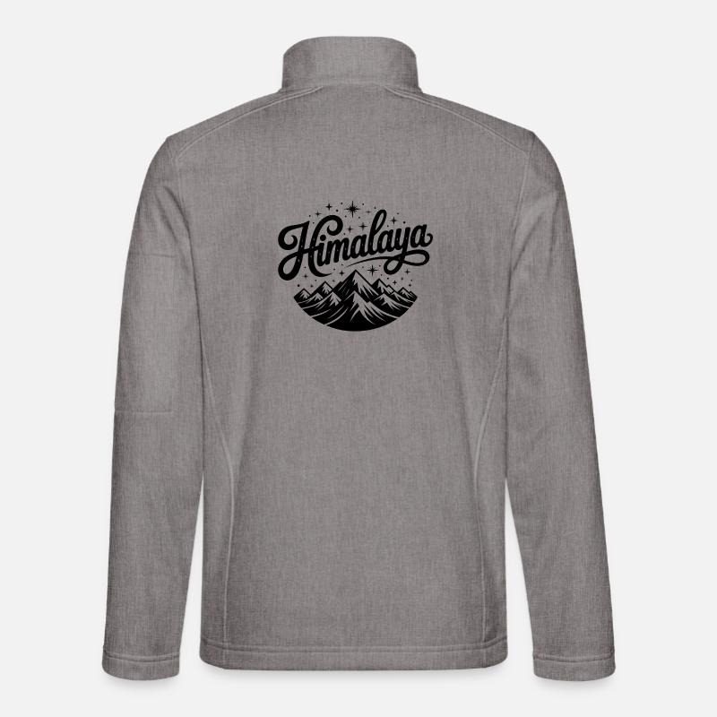 Himalaya - Souvenir Design - Unisex Softshell Jacket - heather grey