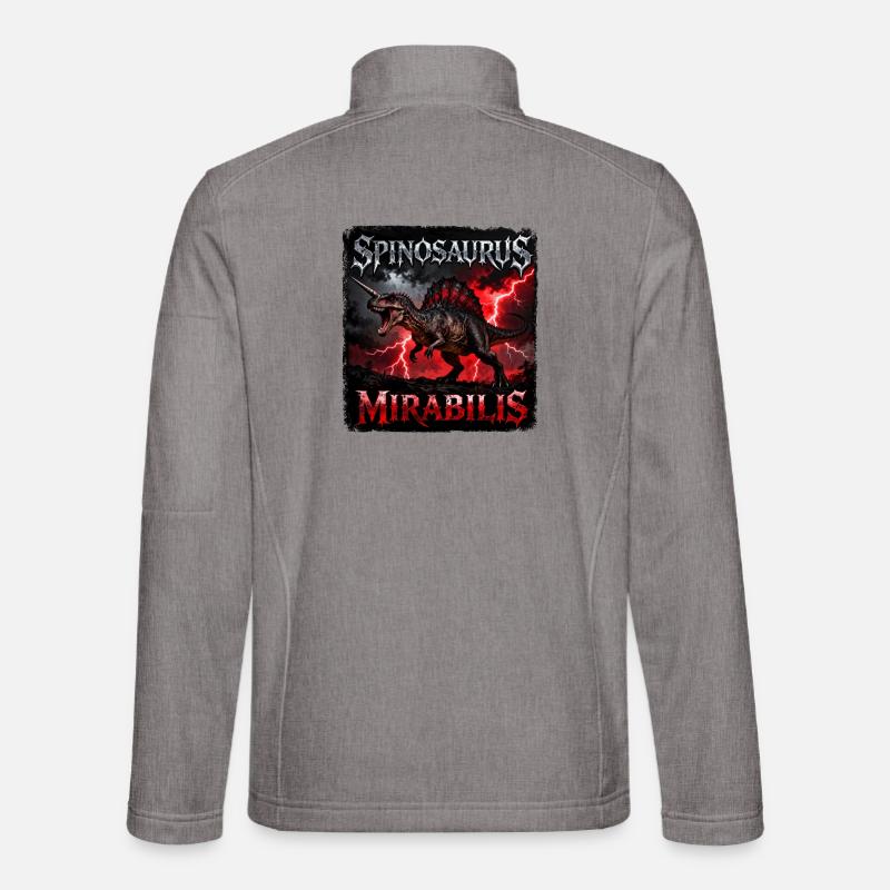 Spinosaurus Mirabilis – Dino with Thunder and Lightning Unisex Softshell Jacket