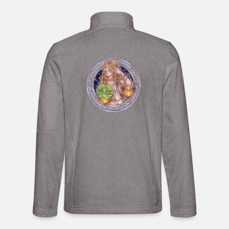 Zodiac Sign Zodiac Libra Libra Gift - Unisex Softshell Jacket - heather grey