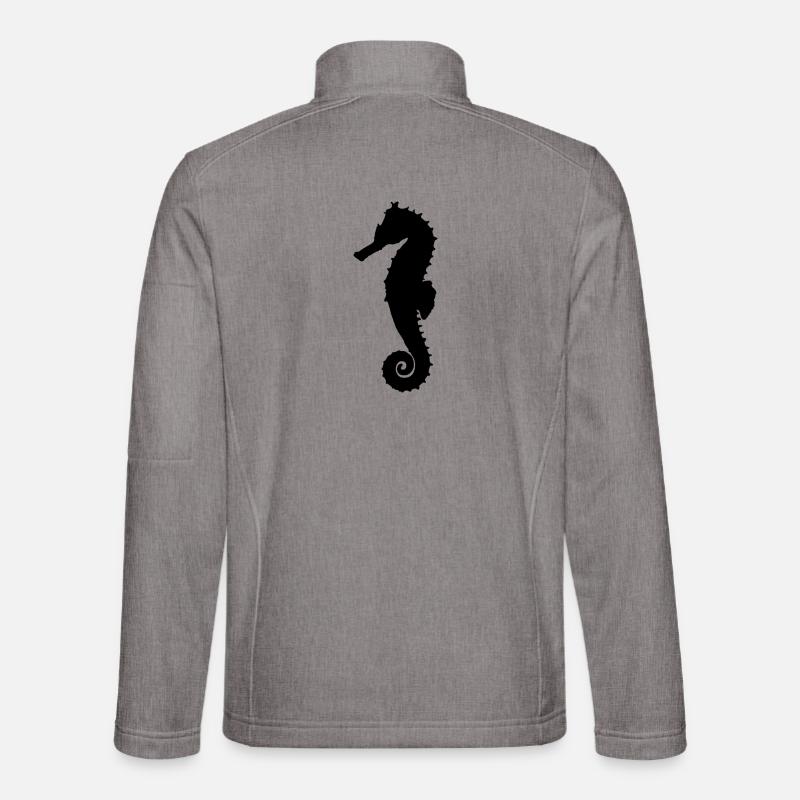 Seepferdchen schwarz Unisex Softshelljacke