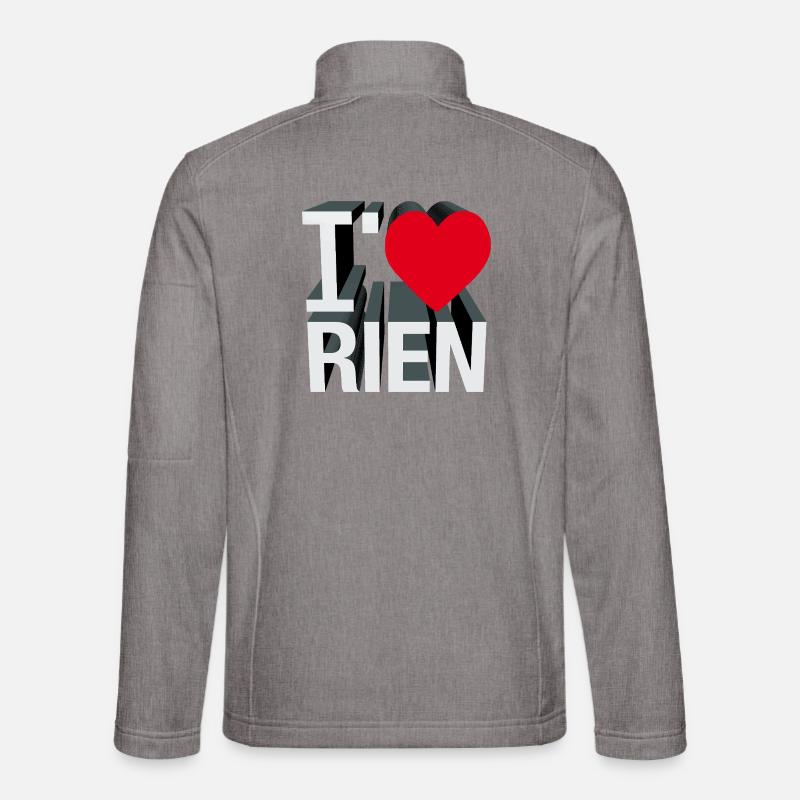 I LOVE RIEN - let's talk - Unisex Softshell Jacket - heather grey