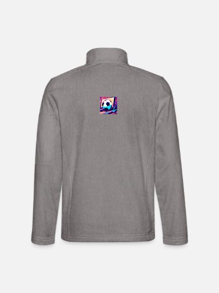 SpaceFootball - Unisex Softshelljacke - Grau meliert