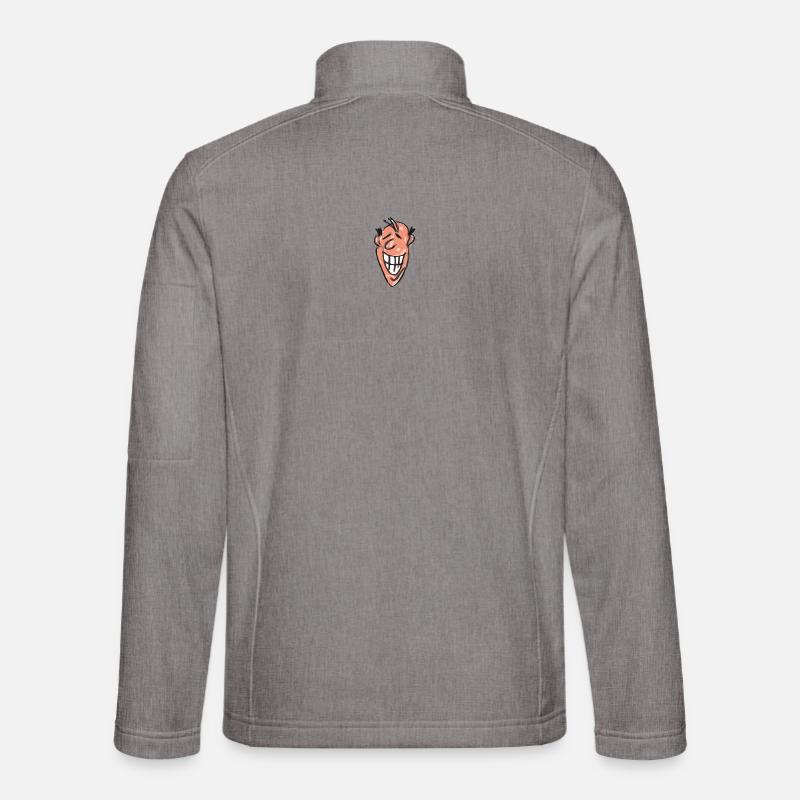 laugh man smile - Unisex Softshell Jacket - heather grey