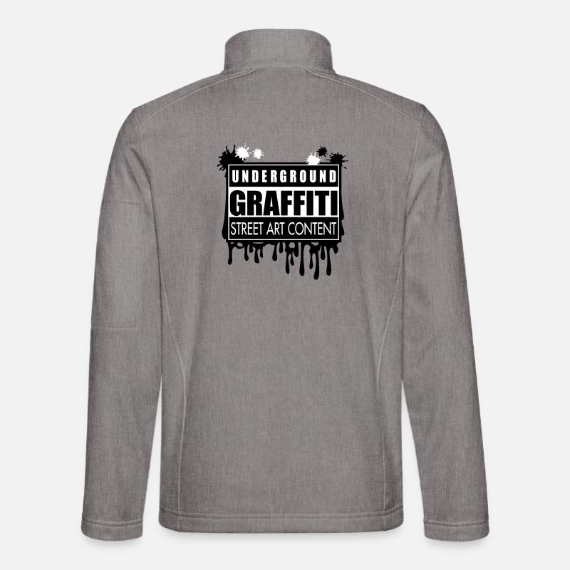 Underground graffitis flex - Veste en tissu softshell Unisexe - gris chiné
