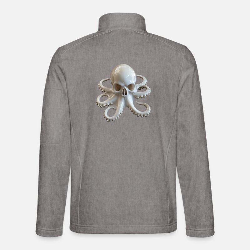Skull Octopus Fusion - Unisex Softshell Jacket - heather grey