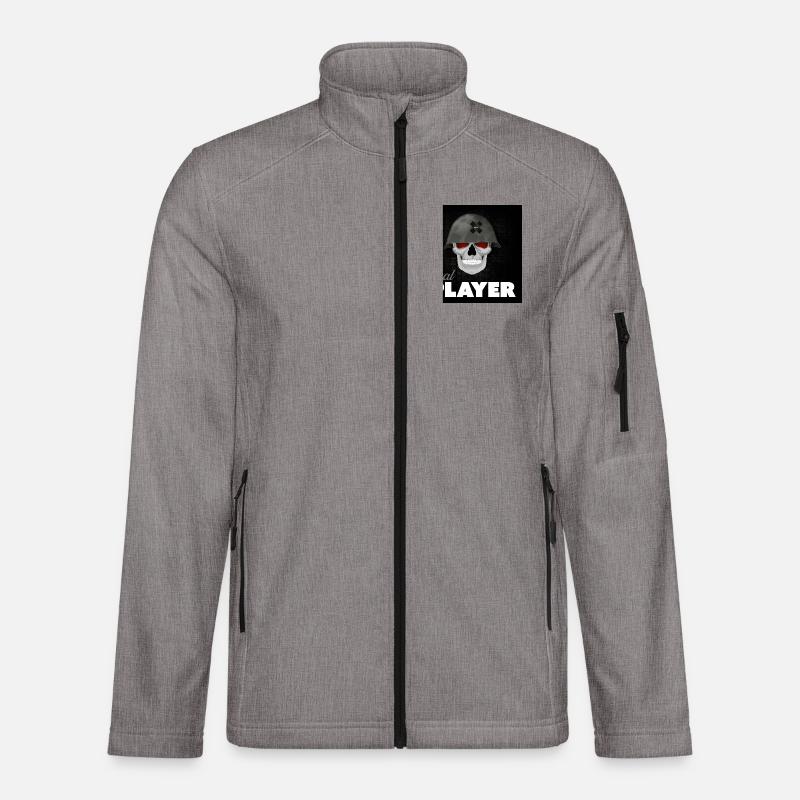 Skull Veteran - Conception de casque de jeu Real Player Veste en tissu softshell Unisexe