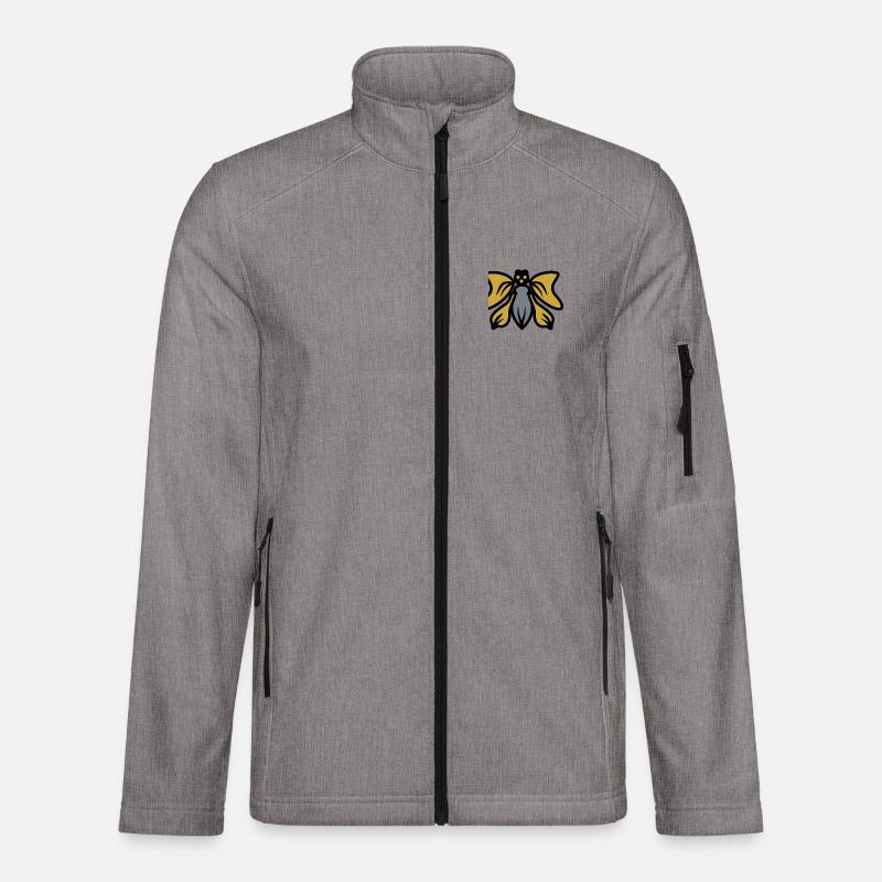 Golden Wings Silhouette - Unisex Softshell Jacket - heather grey