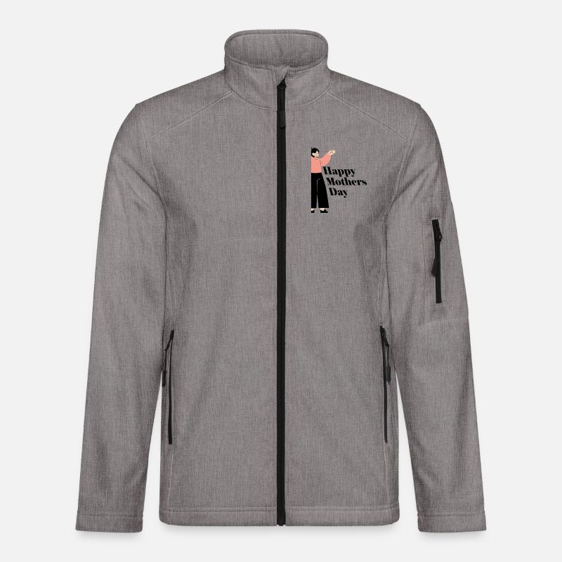 Happy Mothers Day - Unisex Softshelljacke - Grau meliert