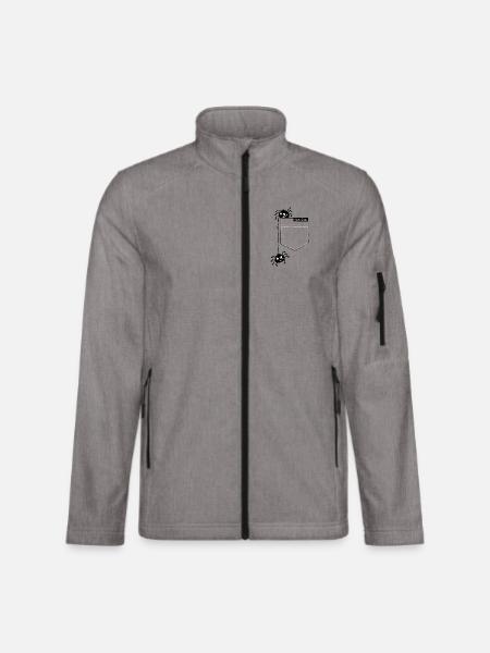 Spinnentierchen - Unisex Softshelljacke - Grau meliert