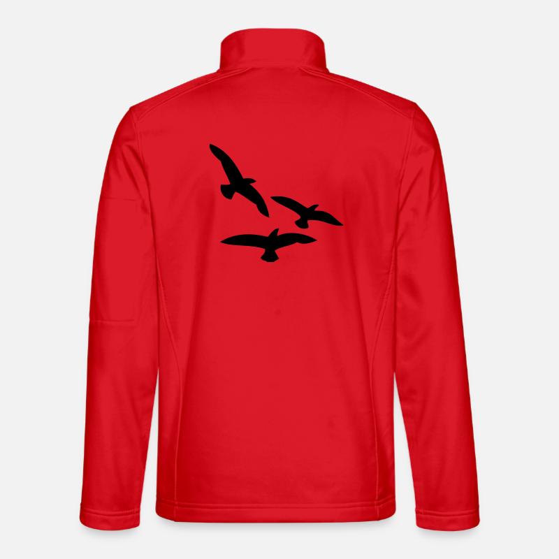 Oiseaux Veste en tissu softshell Unisexe