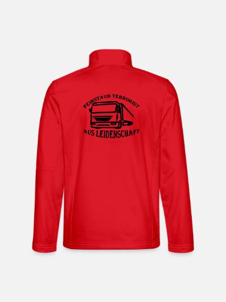 Fine dust terrorist out of passion - Unisex Softshell Jacket - red - Back