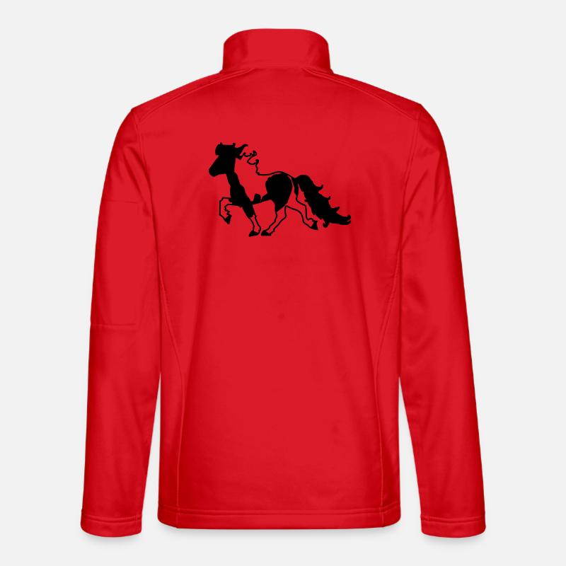 Islandpferd Schecke Reiten Pferde Tölt Unisex Softshelljacke