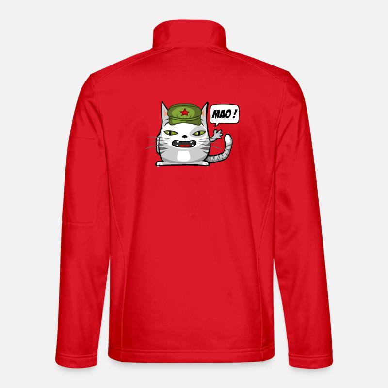 Communist Cat - Unisex Softshell Jacket - red