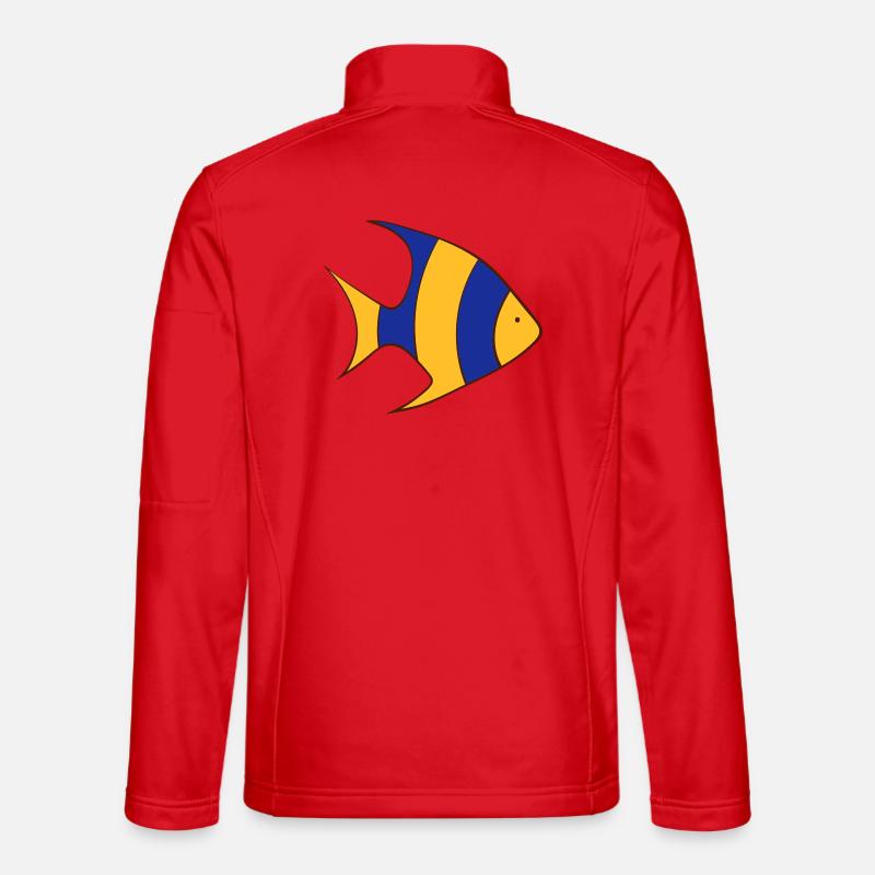 fish - Unisex Softshell Jacket - red