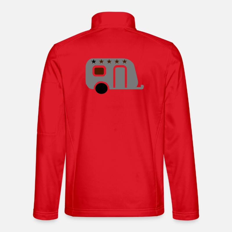 Wohnwagen - Unisex Softshelljacke - Rot