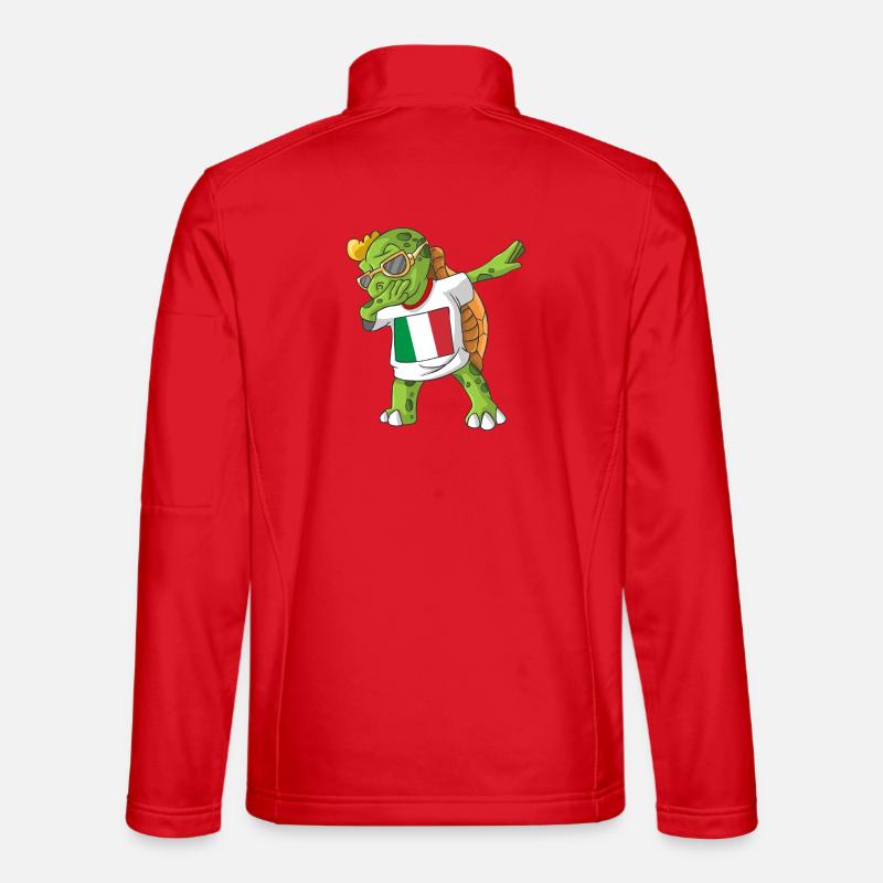 Italy Dabbing turtle - Unisex Softshell Jacket - red