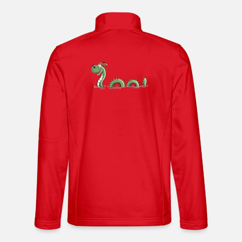 Nessie Seeungeheuer In Schottland - Comic - Fun - Unisex Softshelljacke - Rot