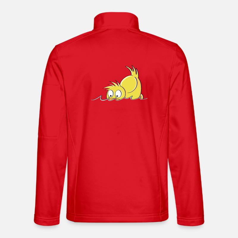 Duck Duck - Bande dessinée de canard - Veste en tissu softshell Unisexe - rouge