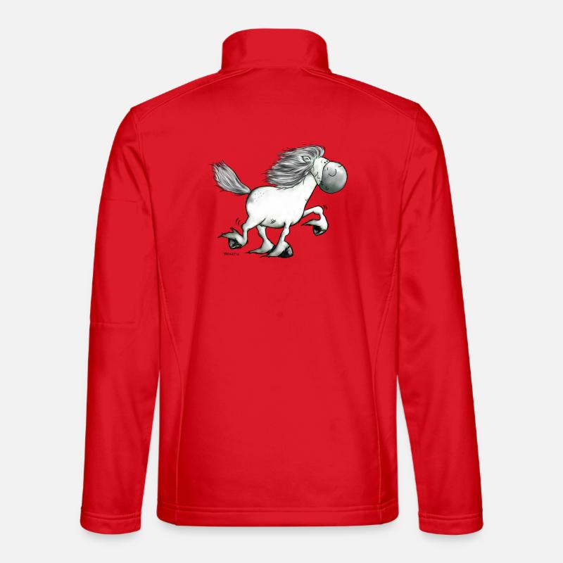 Drolliger Isländer - Islandpferd - Isi - Unisex Softshelljacke - Rot