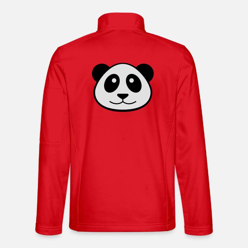 Panda Face - Unisex Softshelljacke - Rot