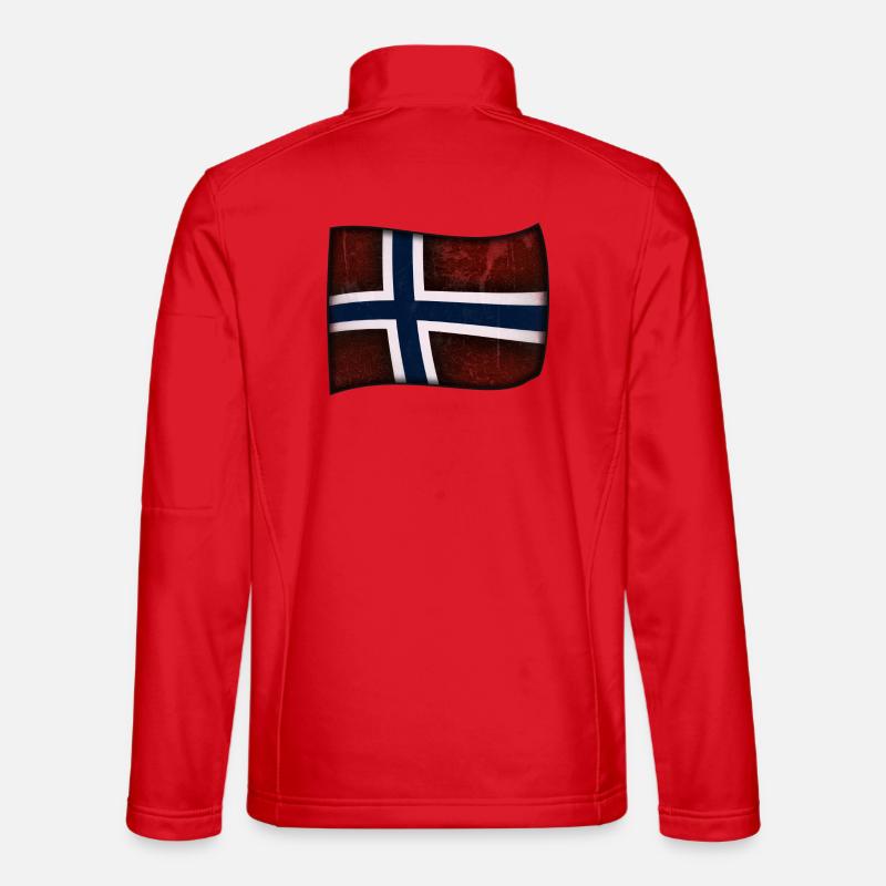 Norwegische Flagge - Unisex Softshelljacke - Rot