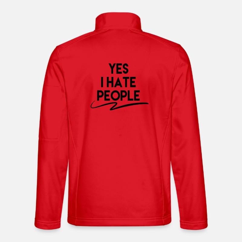 Yes I Hate People - Unisex Softshell Jacket - red