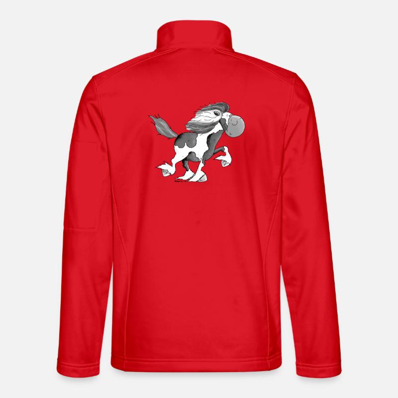 Lustiger Isländer - Islandpferd - Isi - Unisex Softshelljacke - Rot