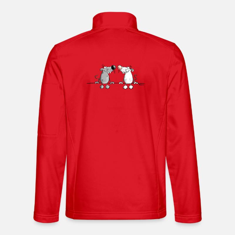 Mice in Love - Unisex Softshell Jacket - red