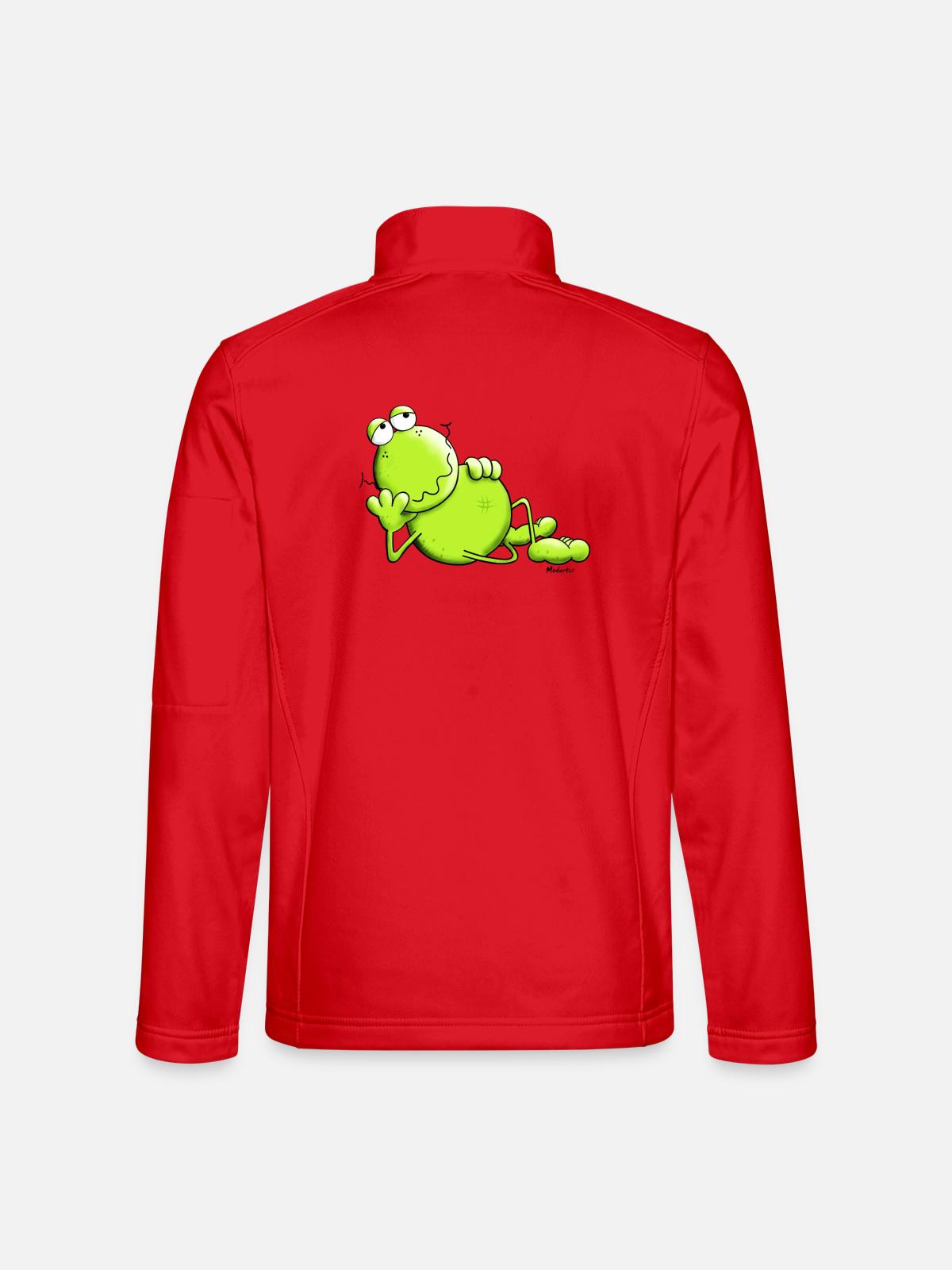 Verträumter Frosch - Unisex Softshelljacke - Rot - Hinten