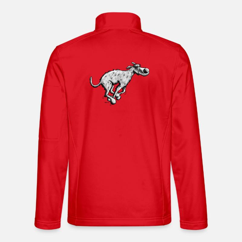 Sportlicher Irischer Wolfshund - Unisex Softshelljacke - Rot