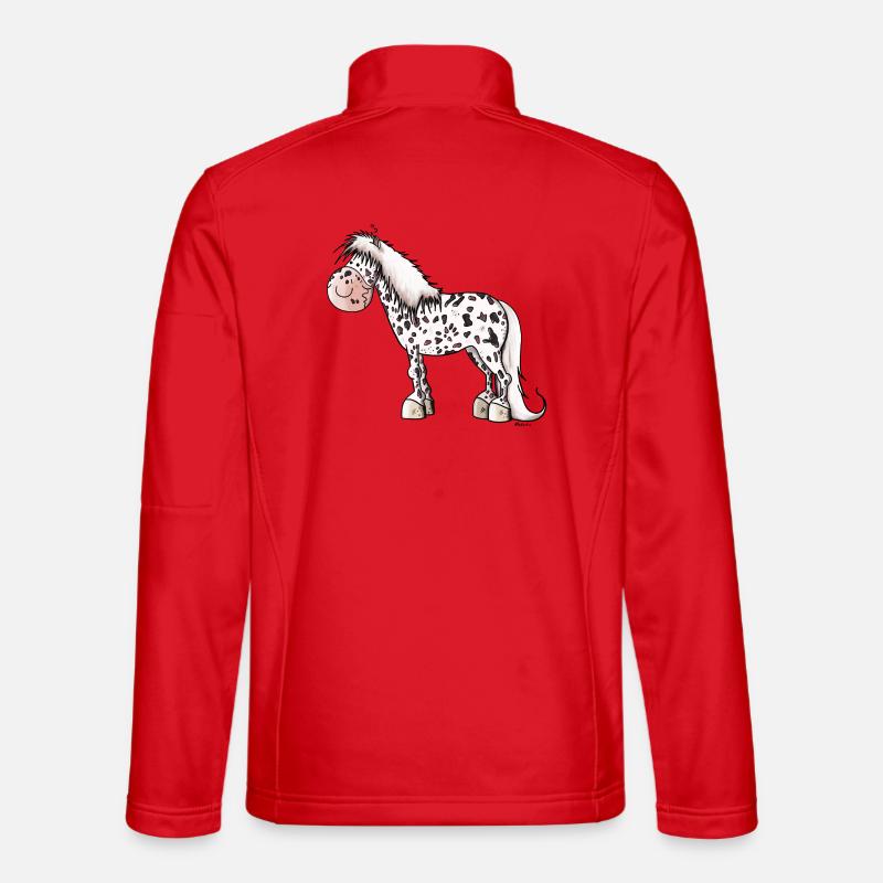 Leopard Horse - Unisex Softshell Jacket - red